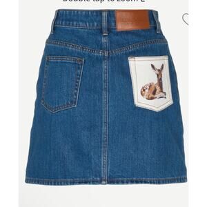BURBERRY w/COA Bambi Denim Skirt RARE